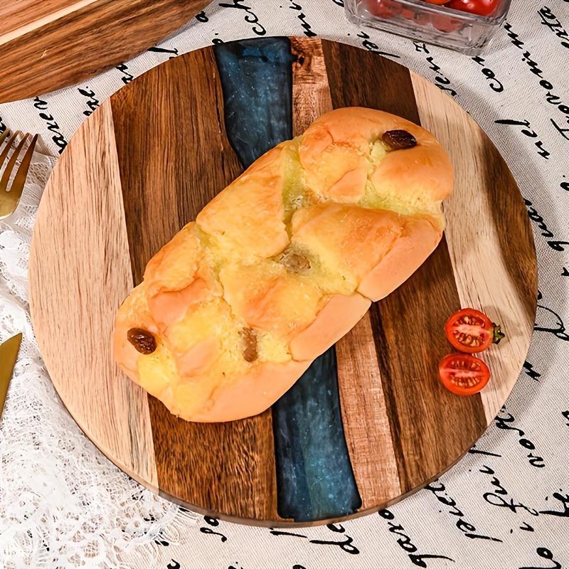 Acrylic Wood Resin Round Cutting Board Food Safe Tray