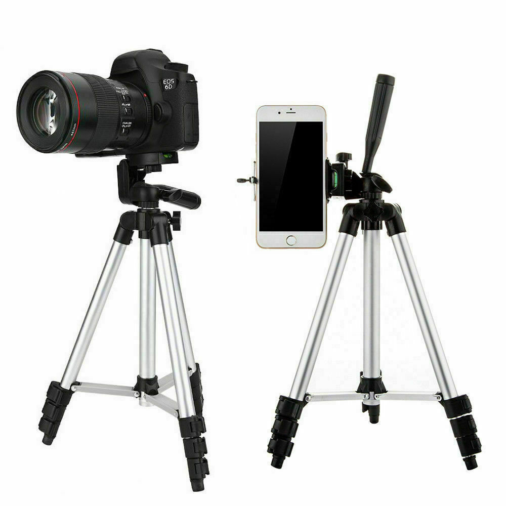 Professional Camera Tripod Stand Phone Holder Portable Mount