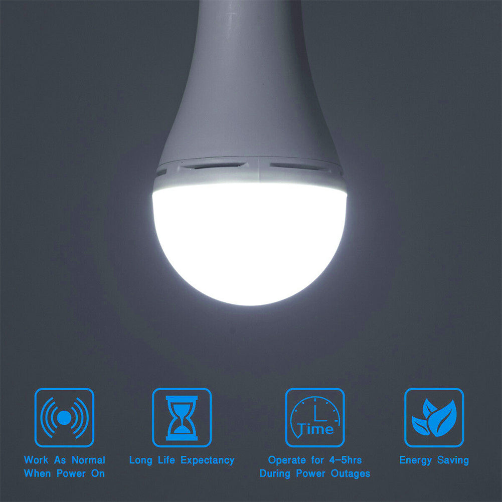 Rechargeable LED Emergency Bulb 12W Backup Light E27 Fast Charge
