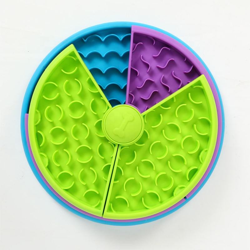 3 in 1 Slow Feeder Dog Bowl with Lick Mat Interactive Puzzle