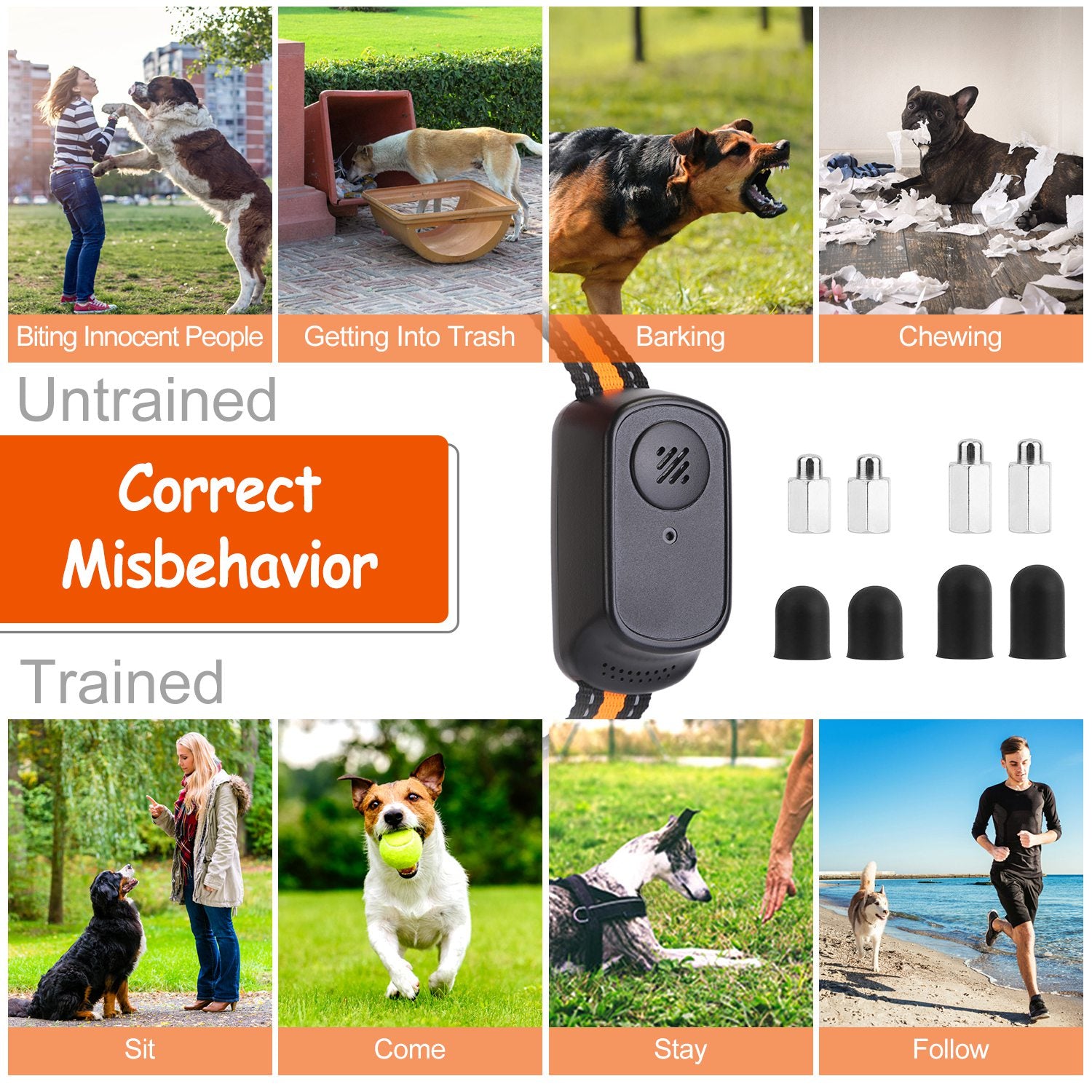 Rechargeable Dog Training Collar with Remote – Waterproof Beep & Vibration Training System
