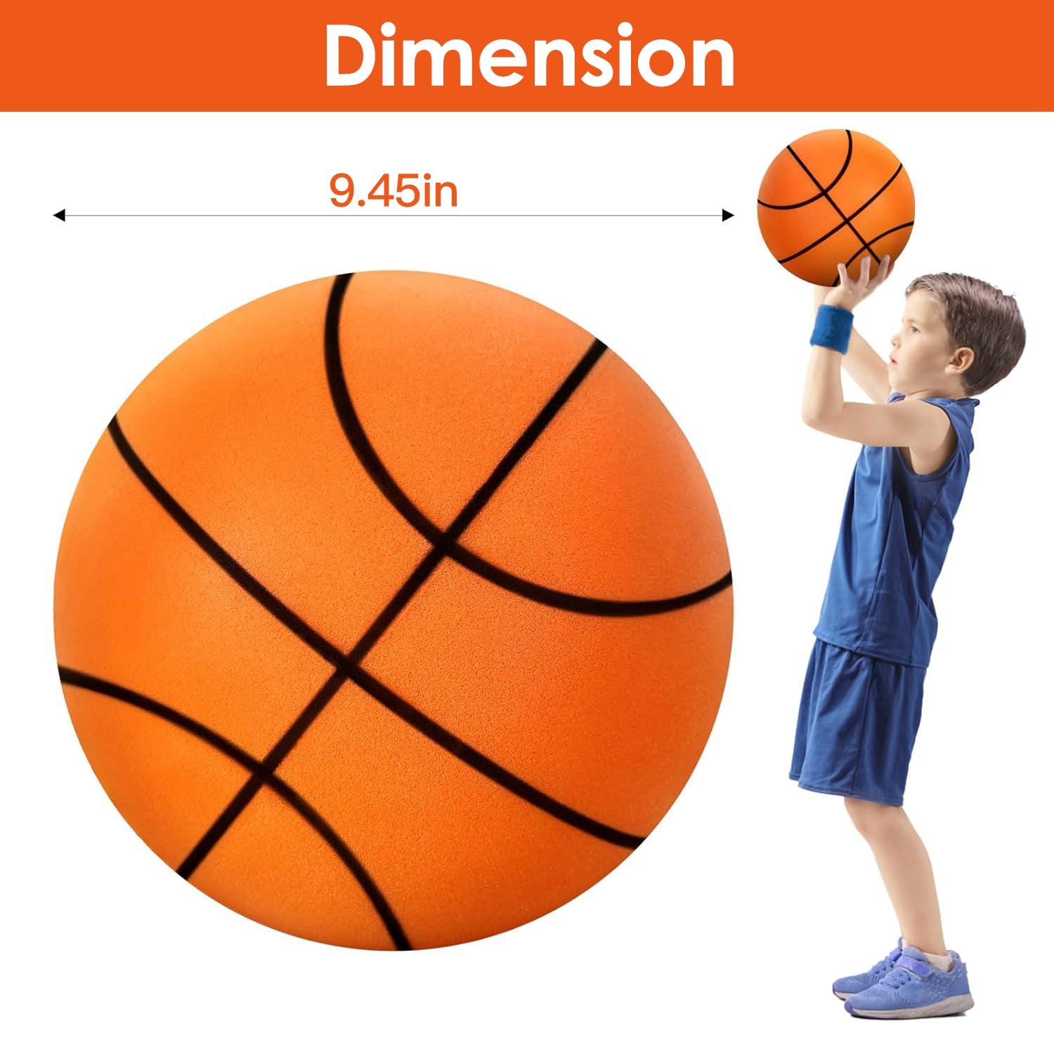 High-Density Indoor Training Silent Foam Basketball for Dribbling Practice