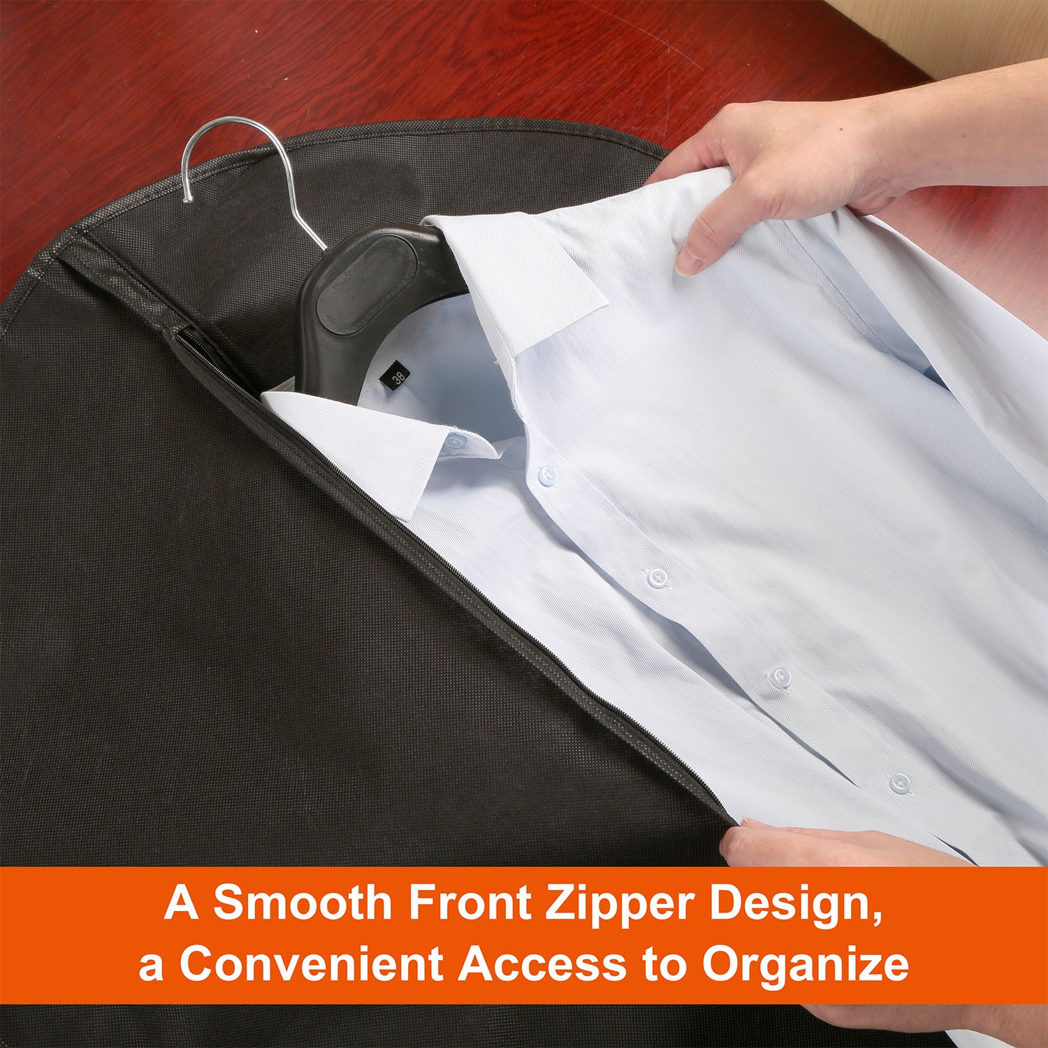 5Pcs Garment Bags 39in Hanging Suit Cover with Zipper Window
