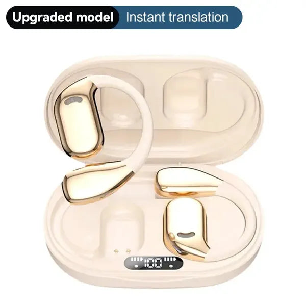 AI Translation Headset Wireless Bone-Conduction Smart Earbuds
