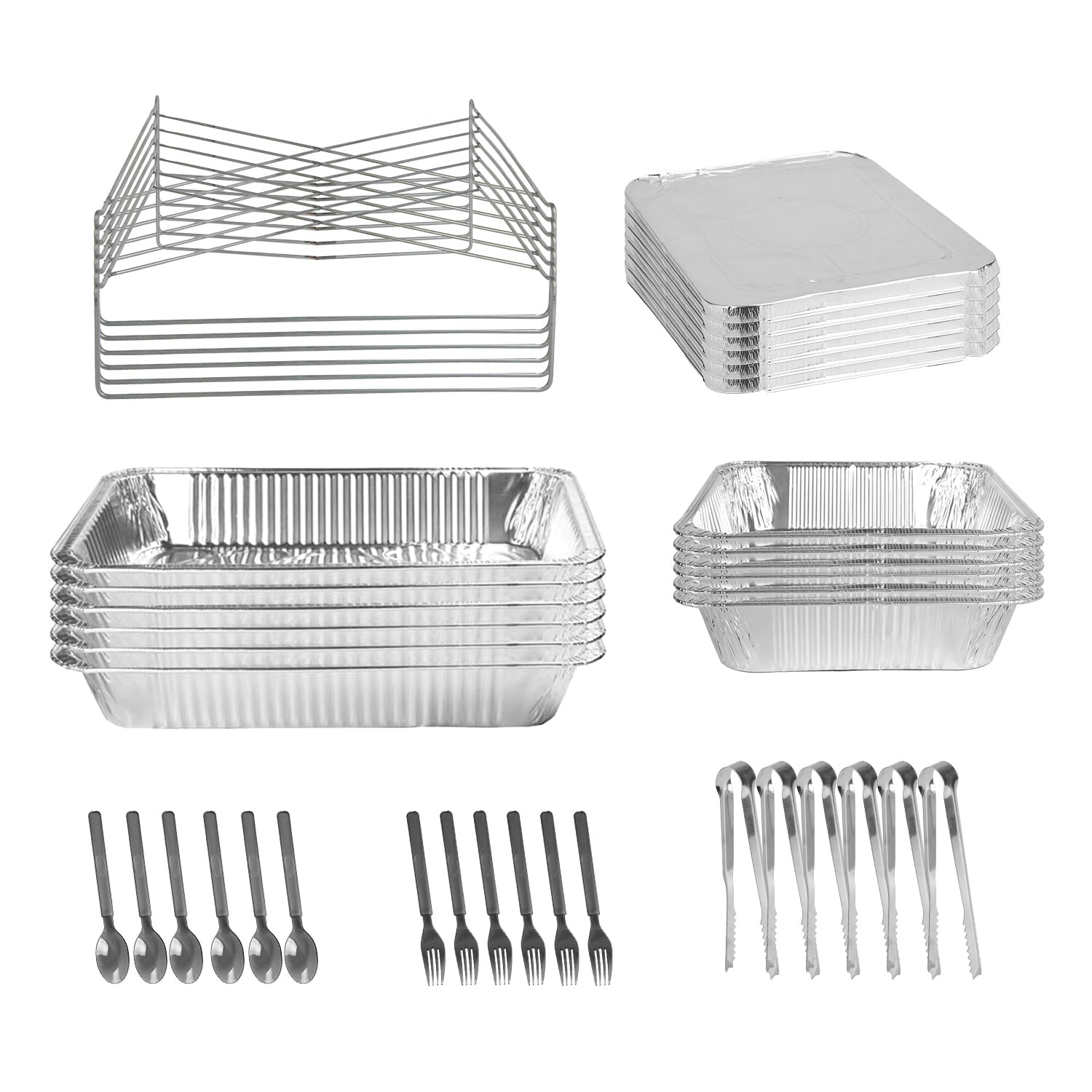 42pcs Chafing Dish Buffet Set Disposable Food Warmers Catering