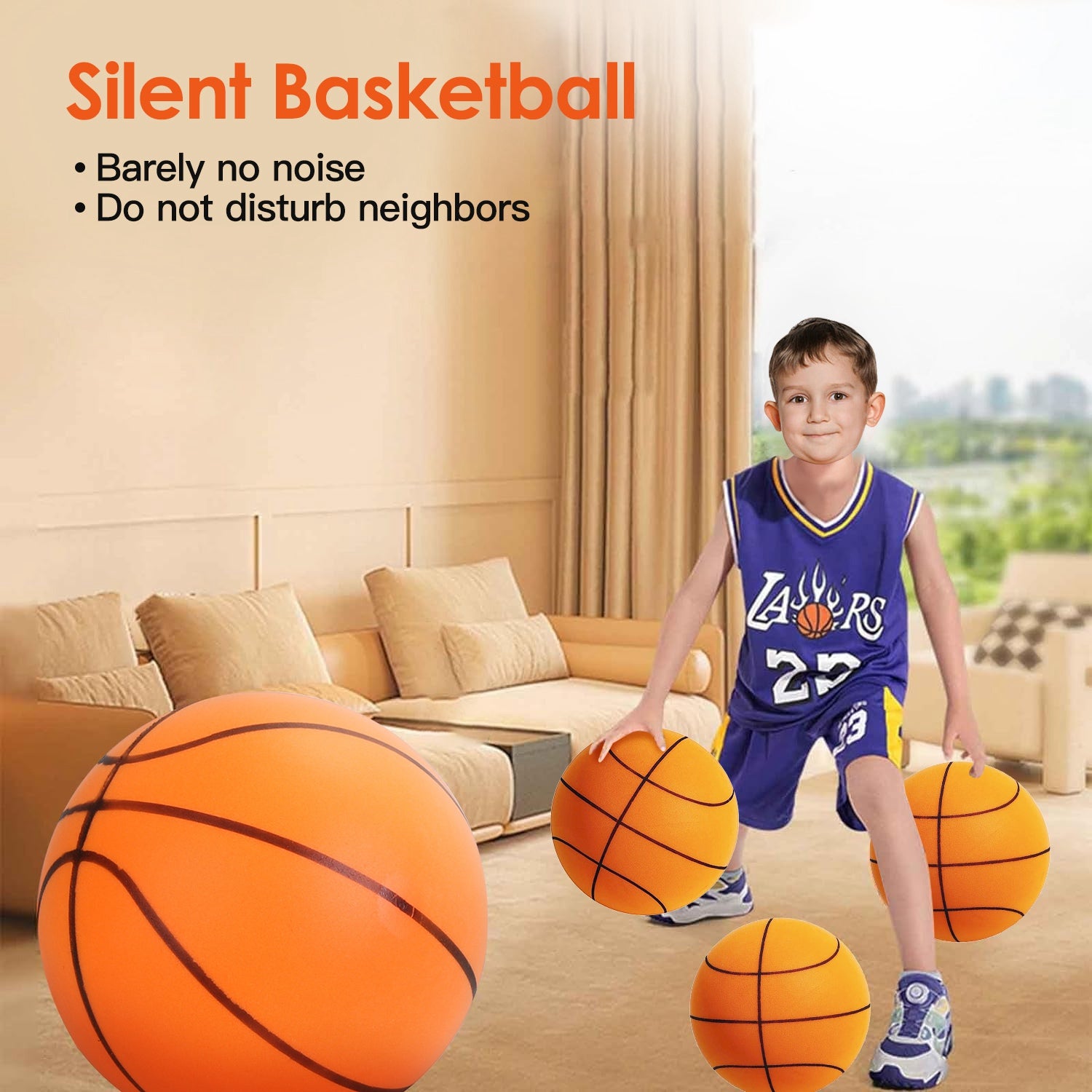 High-Density Indoor Training Silent Foam Basketball for Dribbling Practice