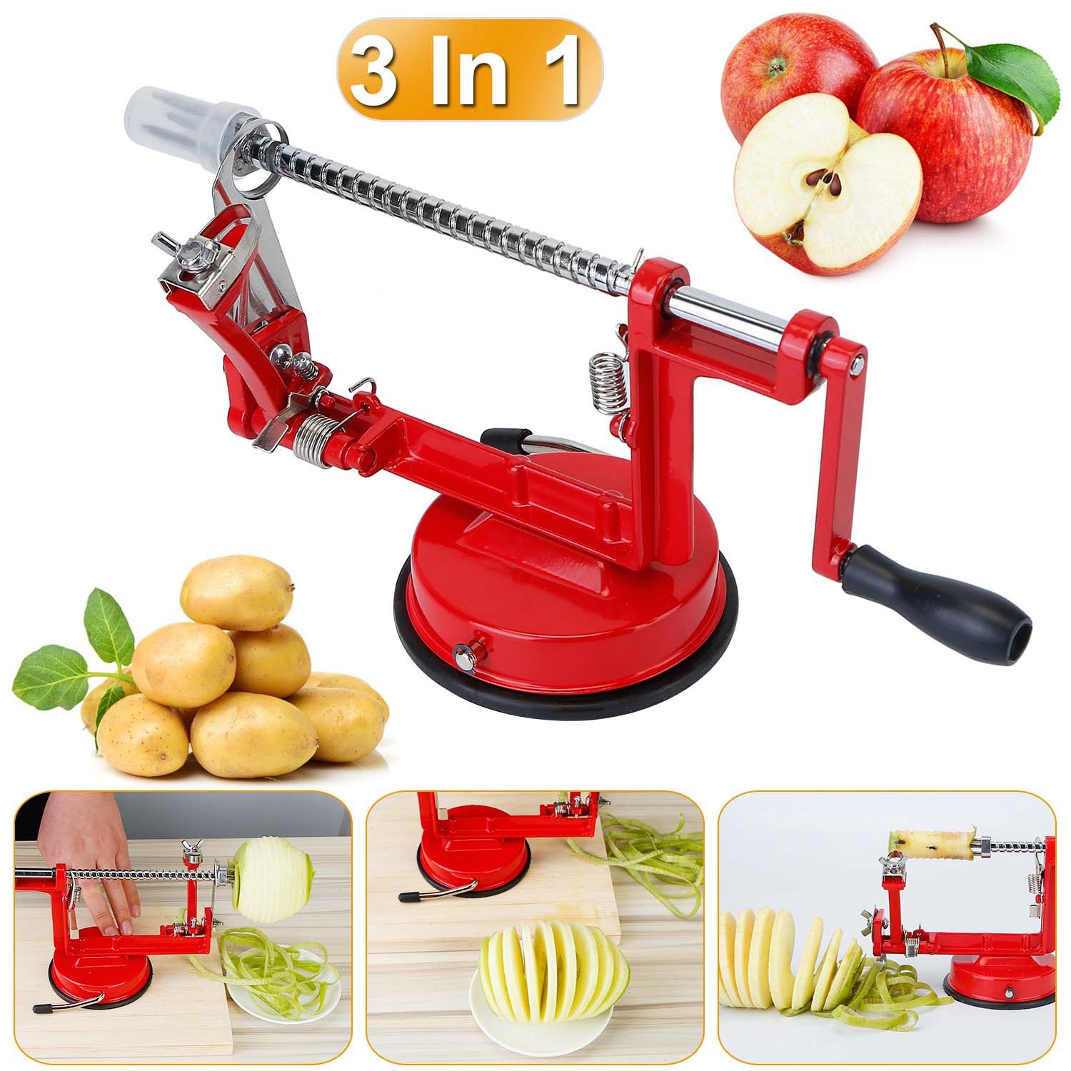 3 in 1 Apple Peeler Corer and Slicer Machine