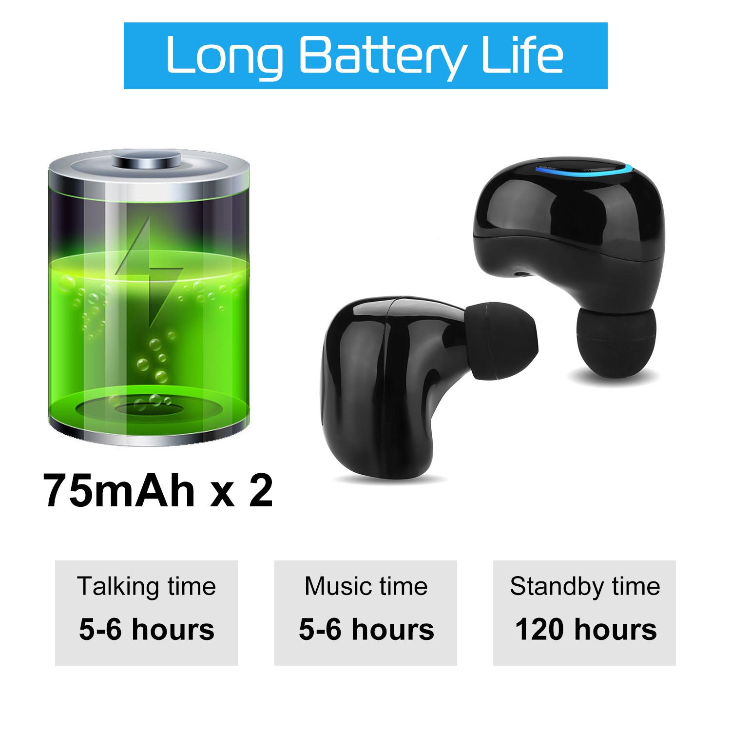 TWS Wireless Stereo Earbuds Bluetooth Headphones High Quality