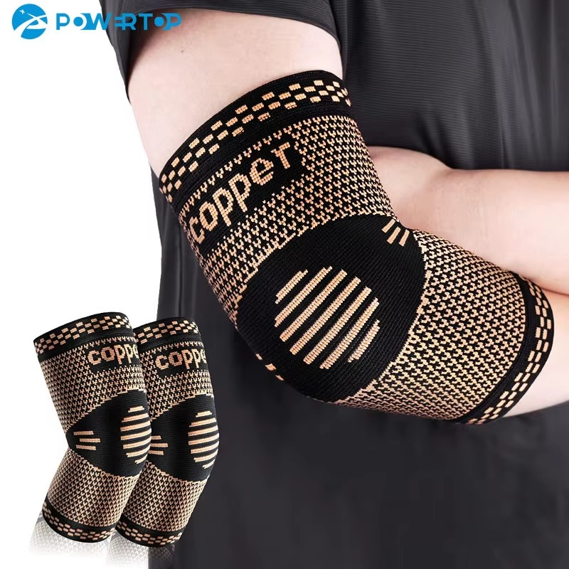 Copper Elbow Brace Compression Support Sleeve Arthritis Tendonitis Joint Pain