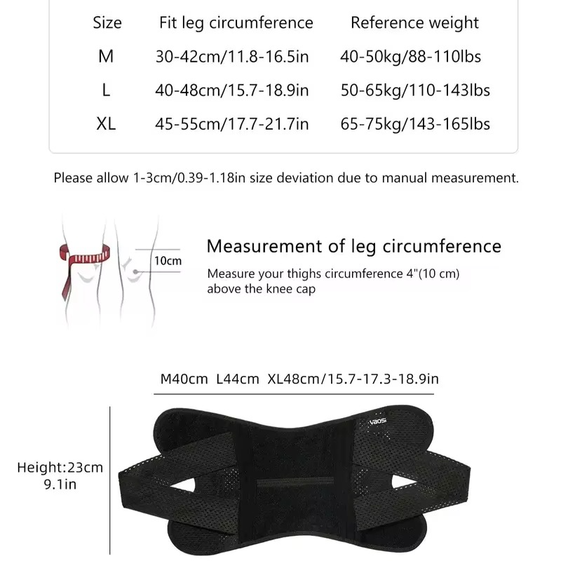 Knee Brace Compression Sleeve Joint Support Open Patella Stabilizer Wrap