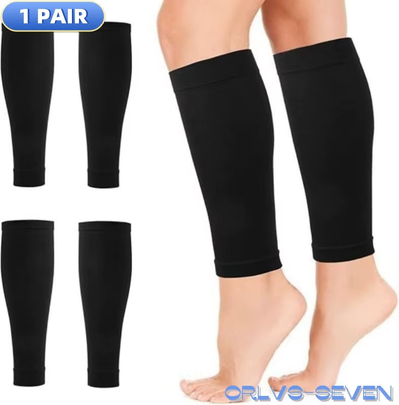 2x Calf Sleeves Leg Support Compression Socks Running Shin Splint Varicose Vein
