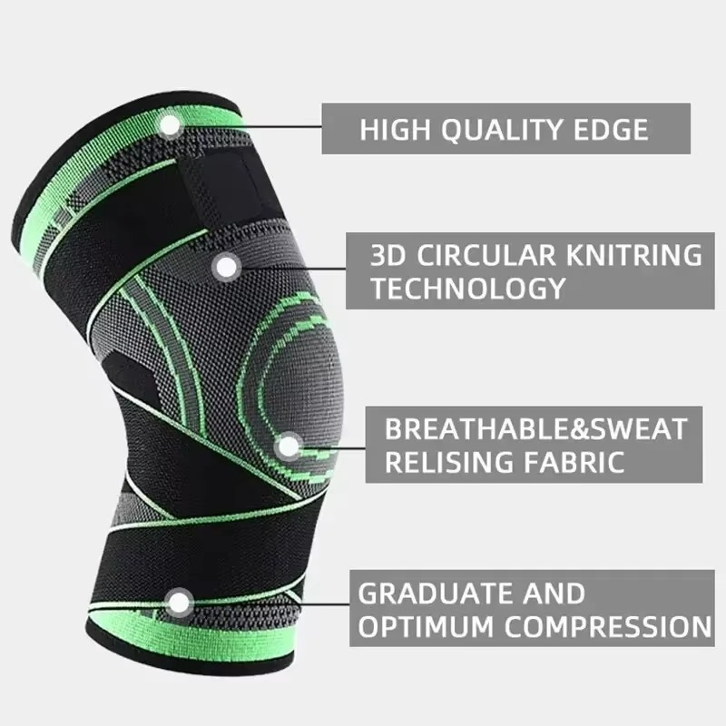 Knee Sleeve Compression Brace Support For Sport Joint Pain Arthritis Relief