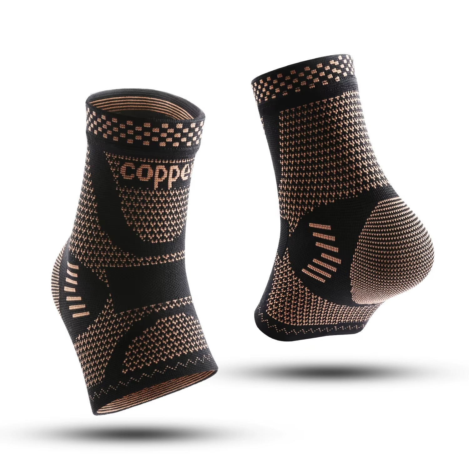 Copper Ankle Support Brace Compression Sleeve Socks Elastic Foot Pain Relief 1pc