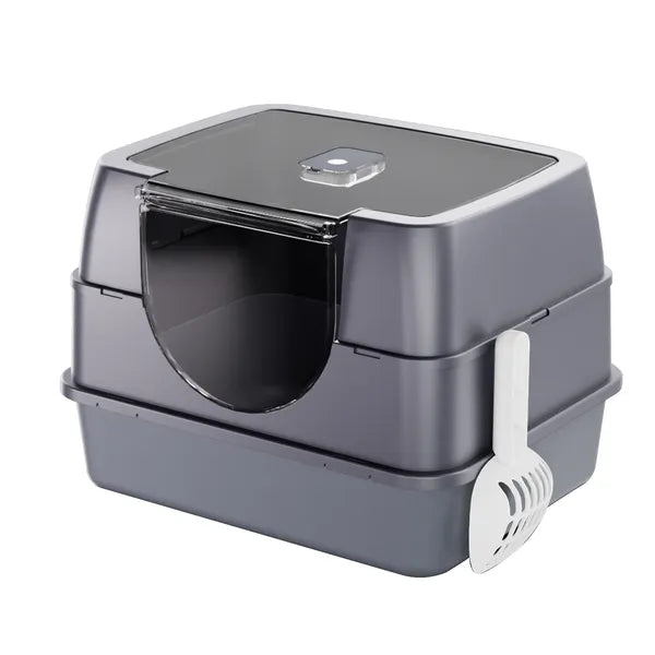 Enclosed Cat Litter Box with Odor Control – Spacious Covered Cat Toilet for Large Cats
