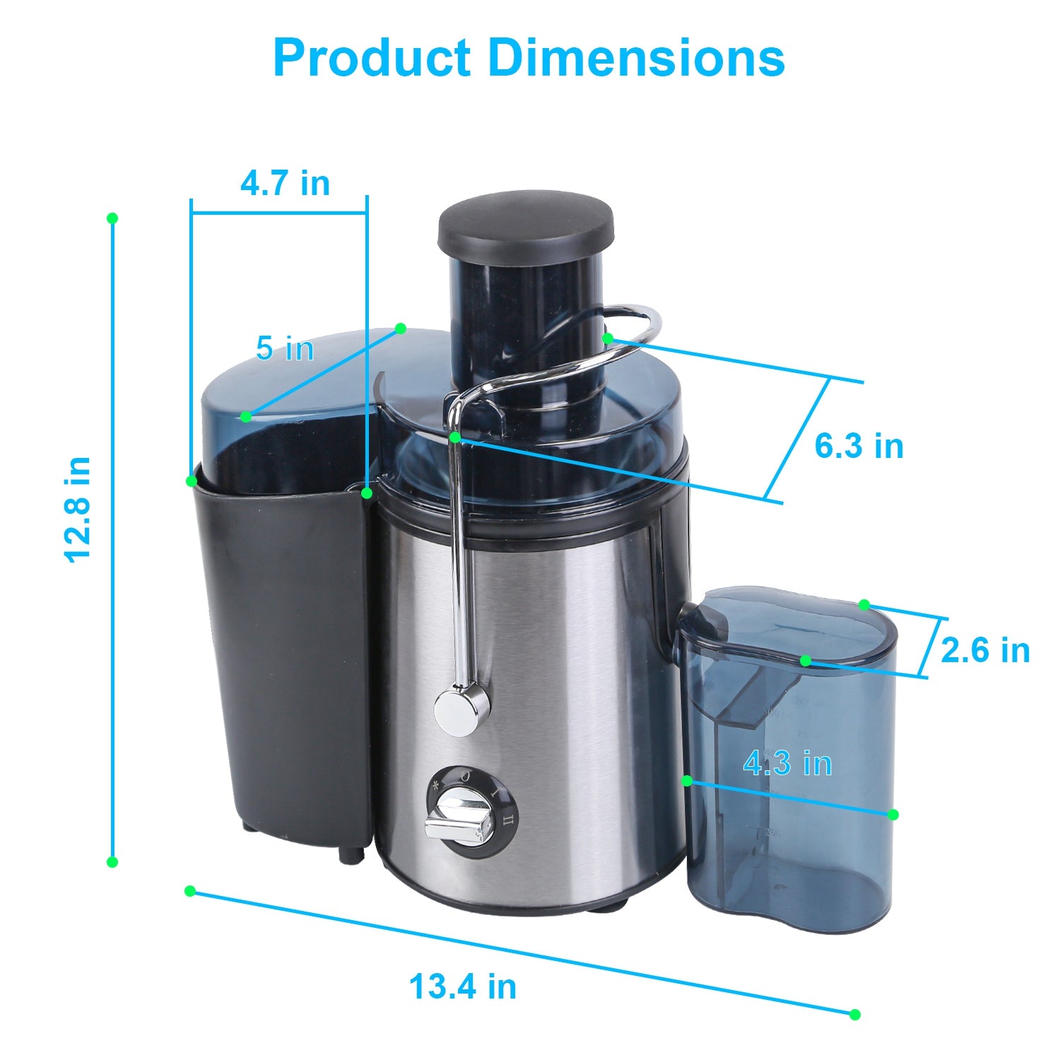 Centrifugal Juicer Juice Extractor with 2 Speeds