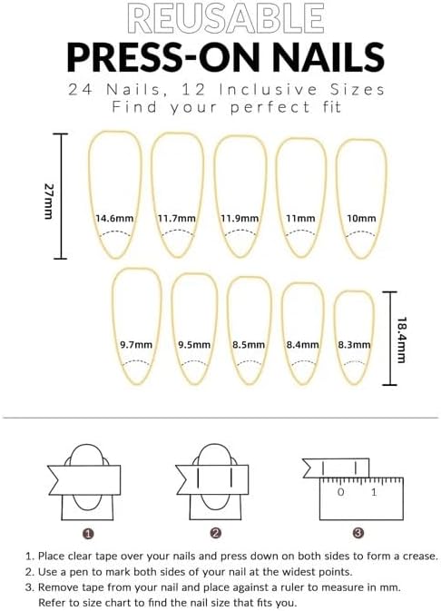 24 PCS Extra Long 3D Blood Angel Fake Nails