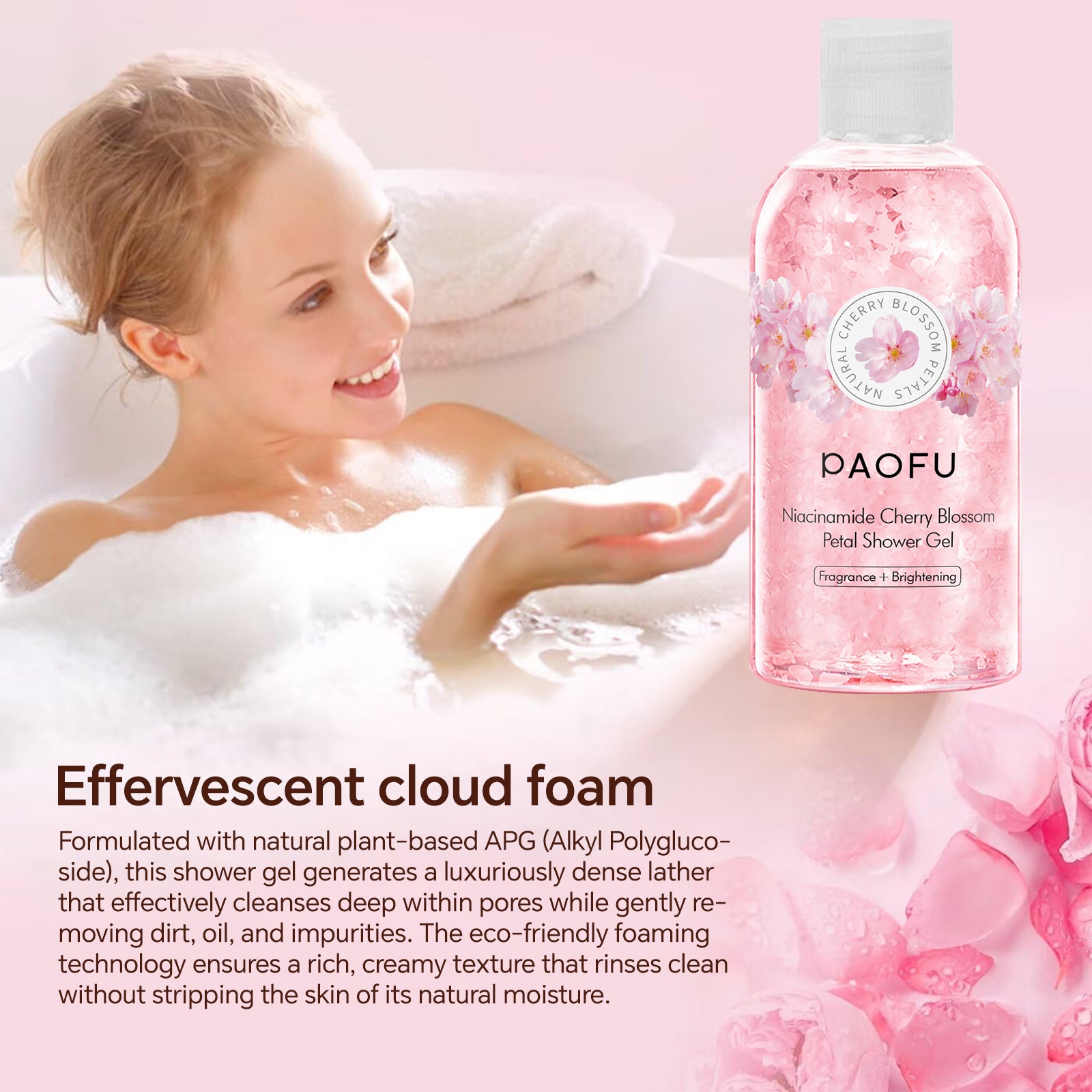Brightening Niacinamide Cherry Blossom Body Wash Glow Boost