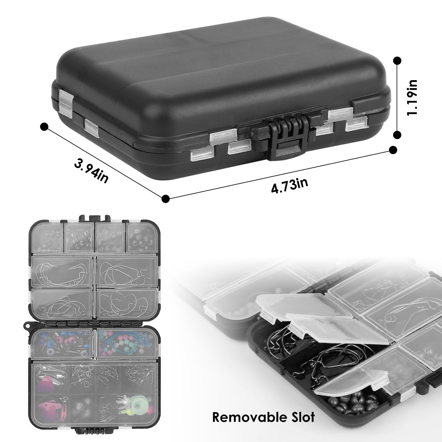 188-Piece Portable Fishing Accessory Kit with Tackle Box