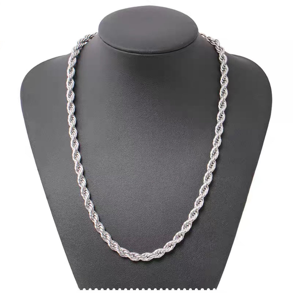 Premium Twist Chain Necklace Stainless Steel Durable Jewelry
