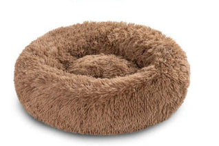 Luxury Round Plush Pet Bed Warm Cozy Nest Pad for Cats Dogs
