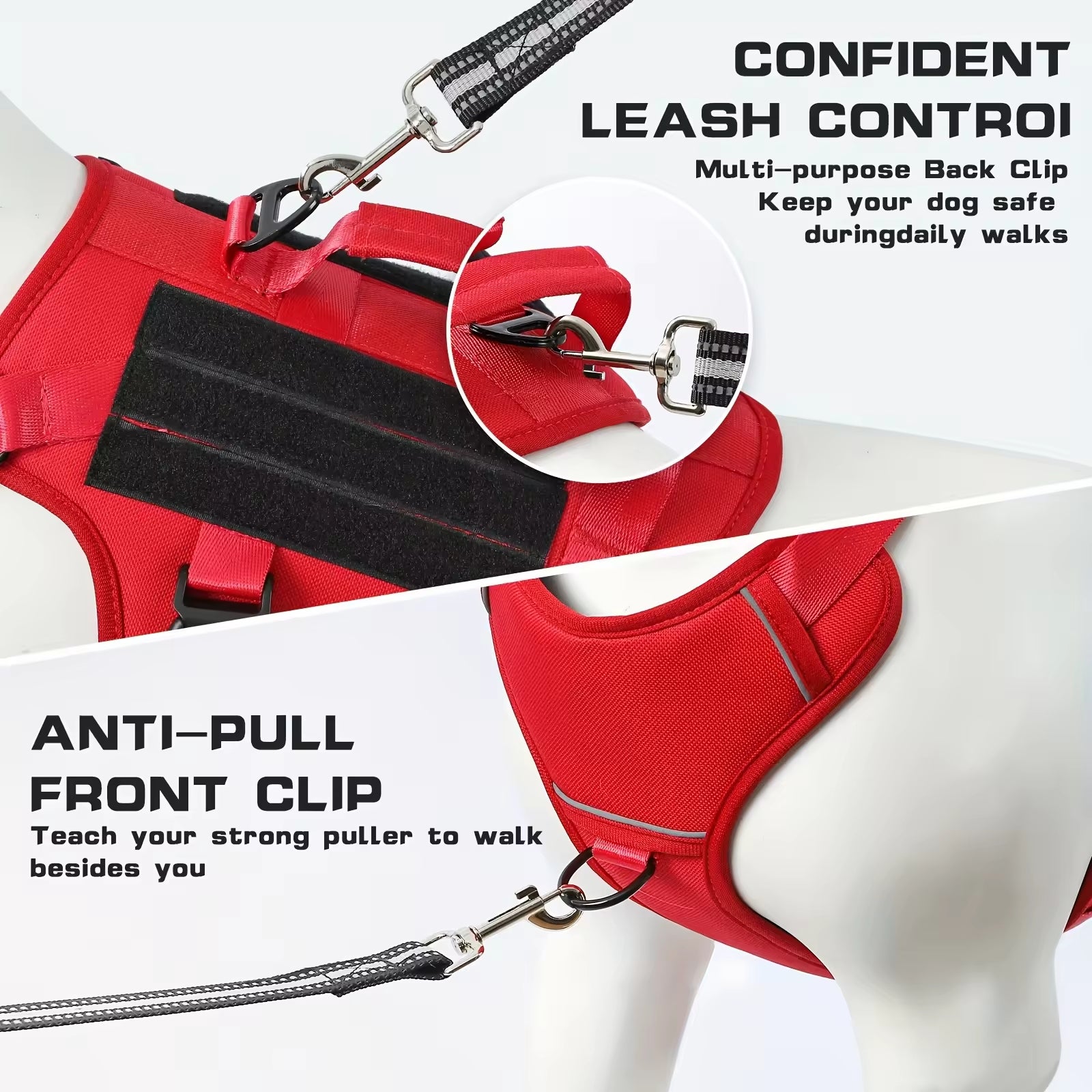Heavy Duty Tactical Dog Harness Heat Resistant No Pull Vest