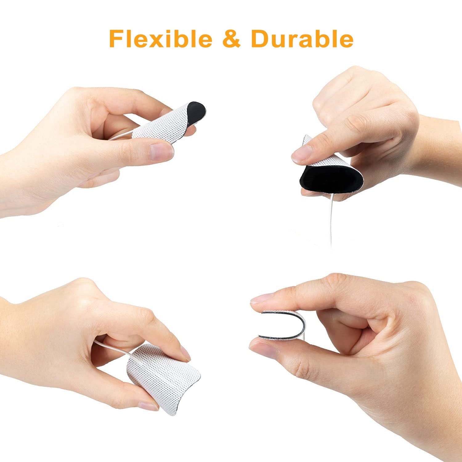 4PCS Reusable Electrode Pads for TENS EMS Unit Replacement Set