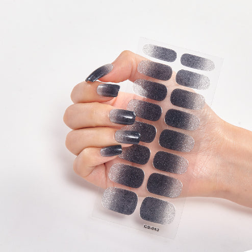 Pure Color 16PCS Nail Stickers for Easy DIY Nail Art
