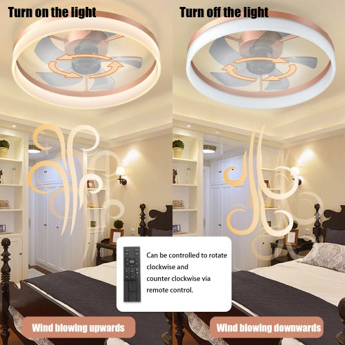 Slim Ceiling Fan with Light Dimmable LED Remote 6 Speed