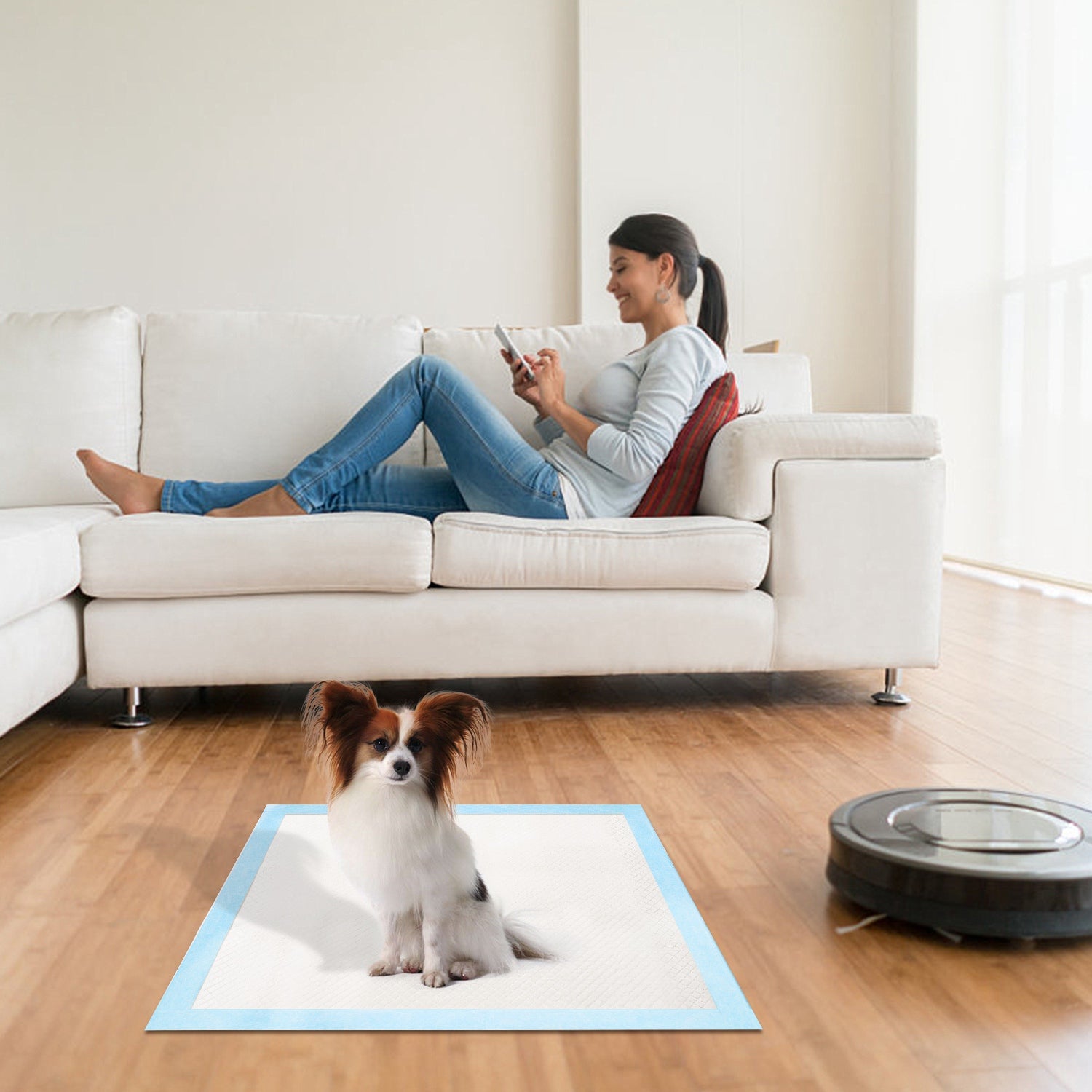 50PCS Dog Training Pads for Puppies and Cats Leak-Proof Design