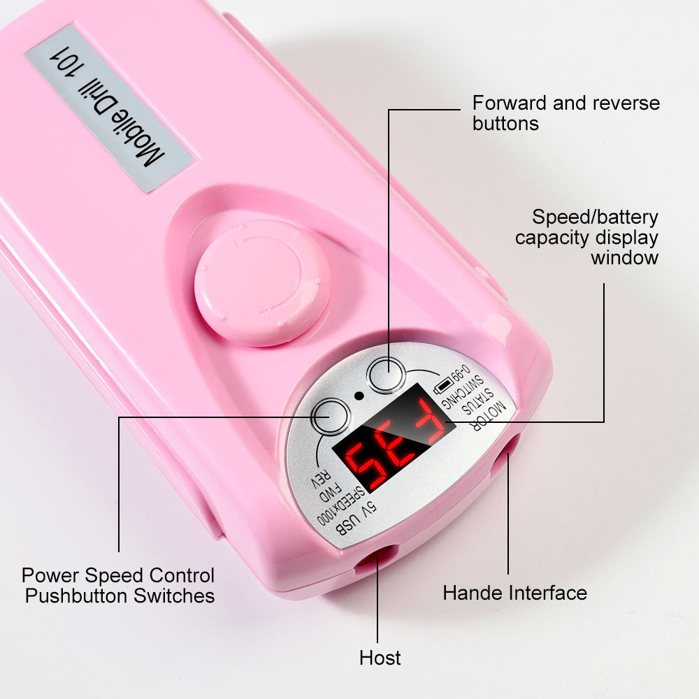 Professional 35000 RPM Rechargeable Nail Drill