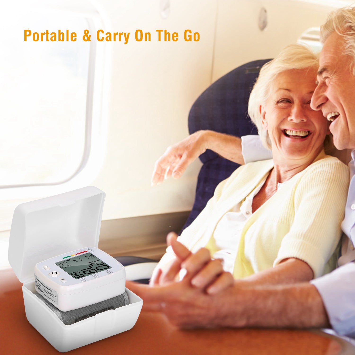 Digital Wrist Blood Pressure Monitor with Memory & Large LCD Display