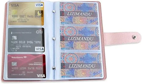 Premium Business Card Holder Book PU Leather Organizer Case