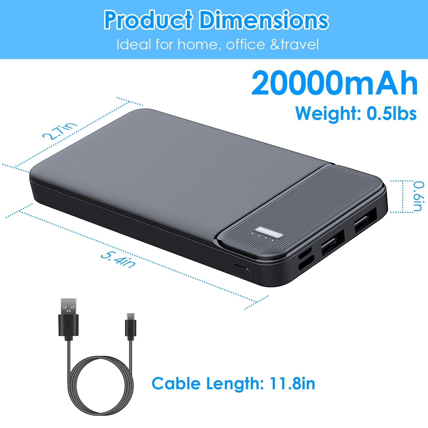 Fast Charging Power Bank 10000 20000 30000mAh Portable