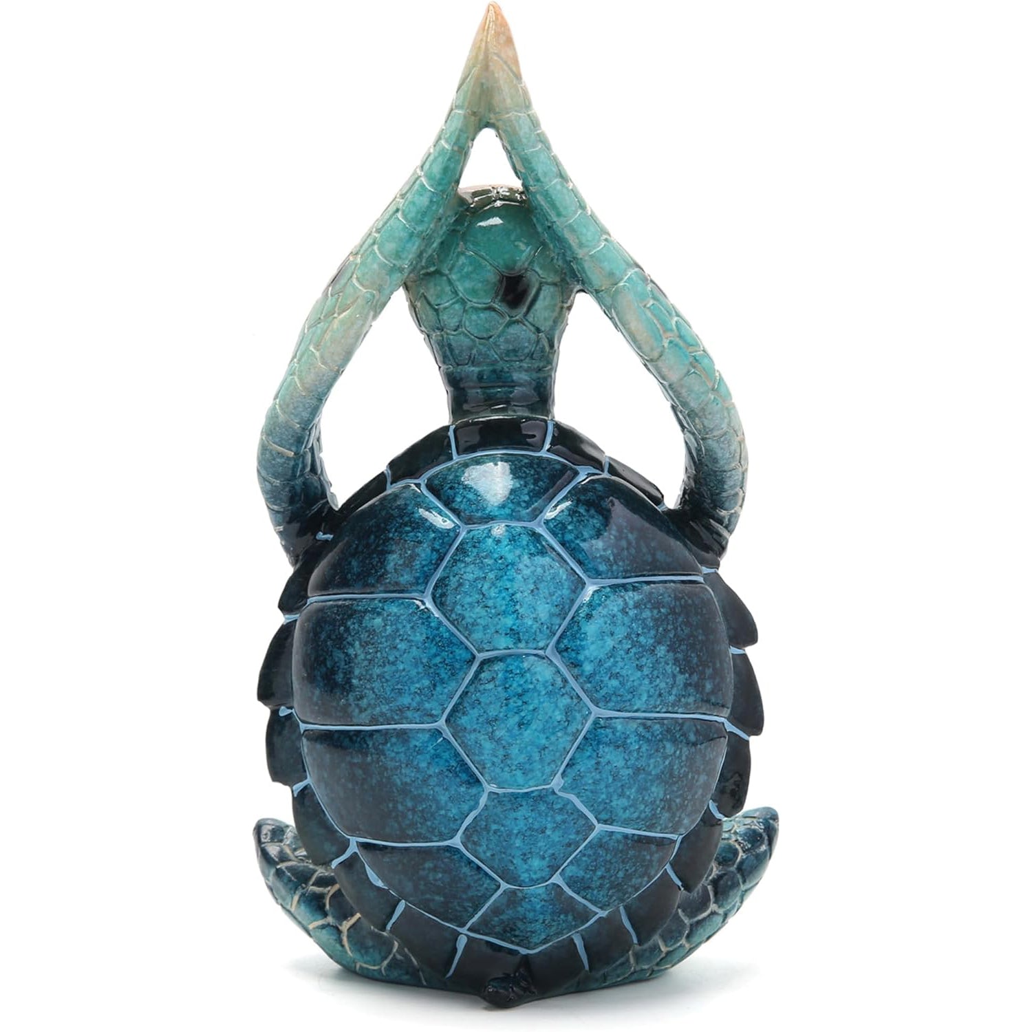 Sea Turtle Meditation Yoga Decor Zen Resin Statue Beach Home Office