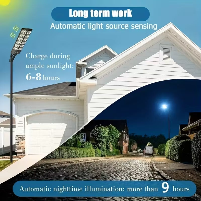Ultra Bright 504 LED Solar Motion Sensor Street Light Remote