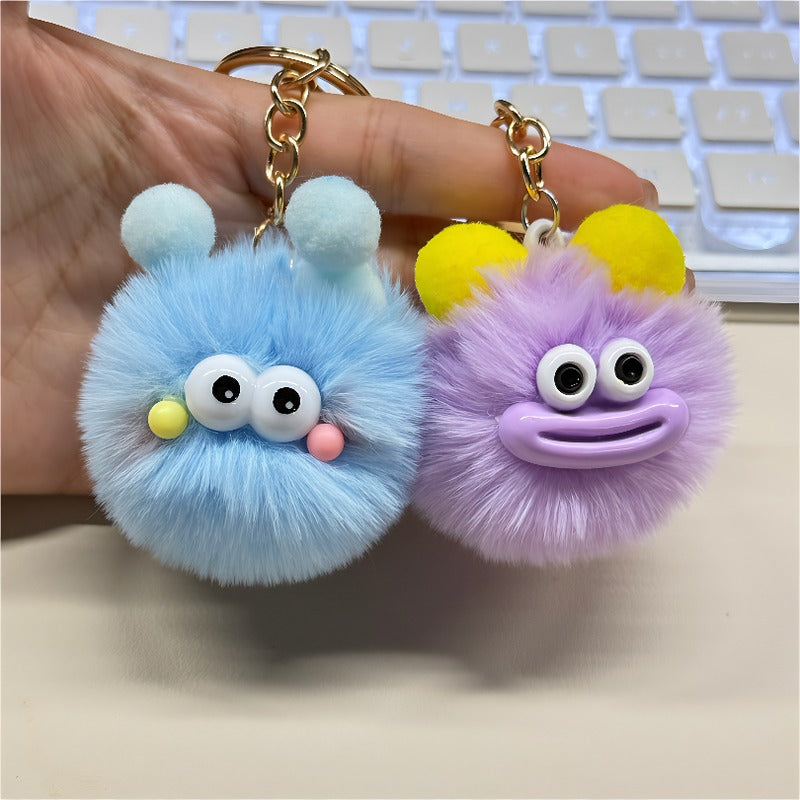 Premium Cute Plush Keychains – Soft Fluffy Cartoon Charm Set