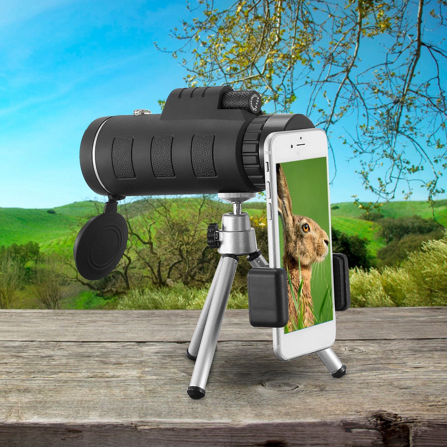 40x60 HD Optical Monocular Telescope with FMC Lens and Tripod