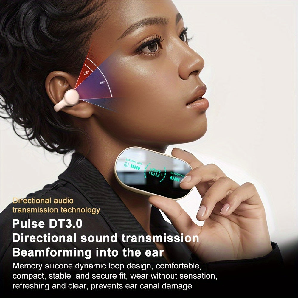 Wireless Open Ear Bluetooth Clip Headphones Long Battery Life