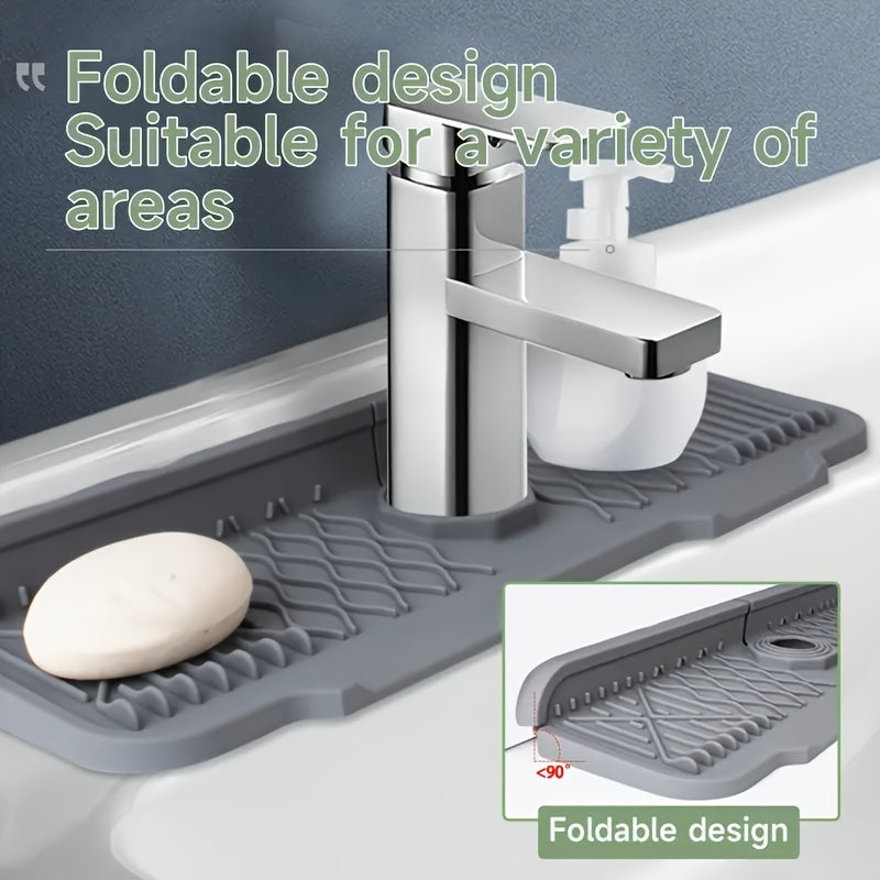 Large Silicone Drain Board Self Draining Non Slip Kitchen Mat