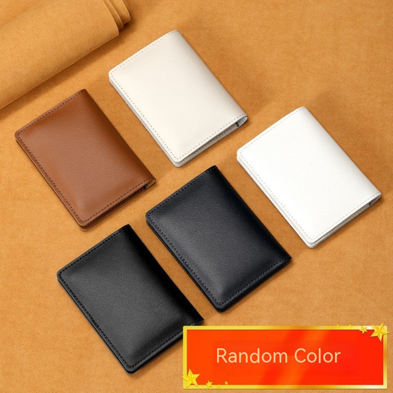 Ultra Thin Cowhide Card Holder for Men and Women Slim Minimal Wallet