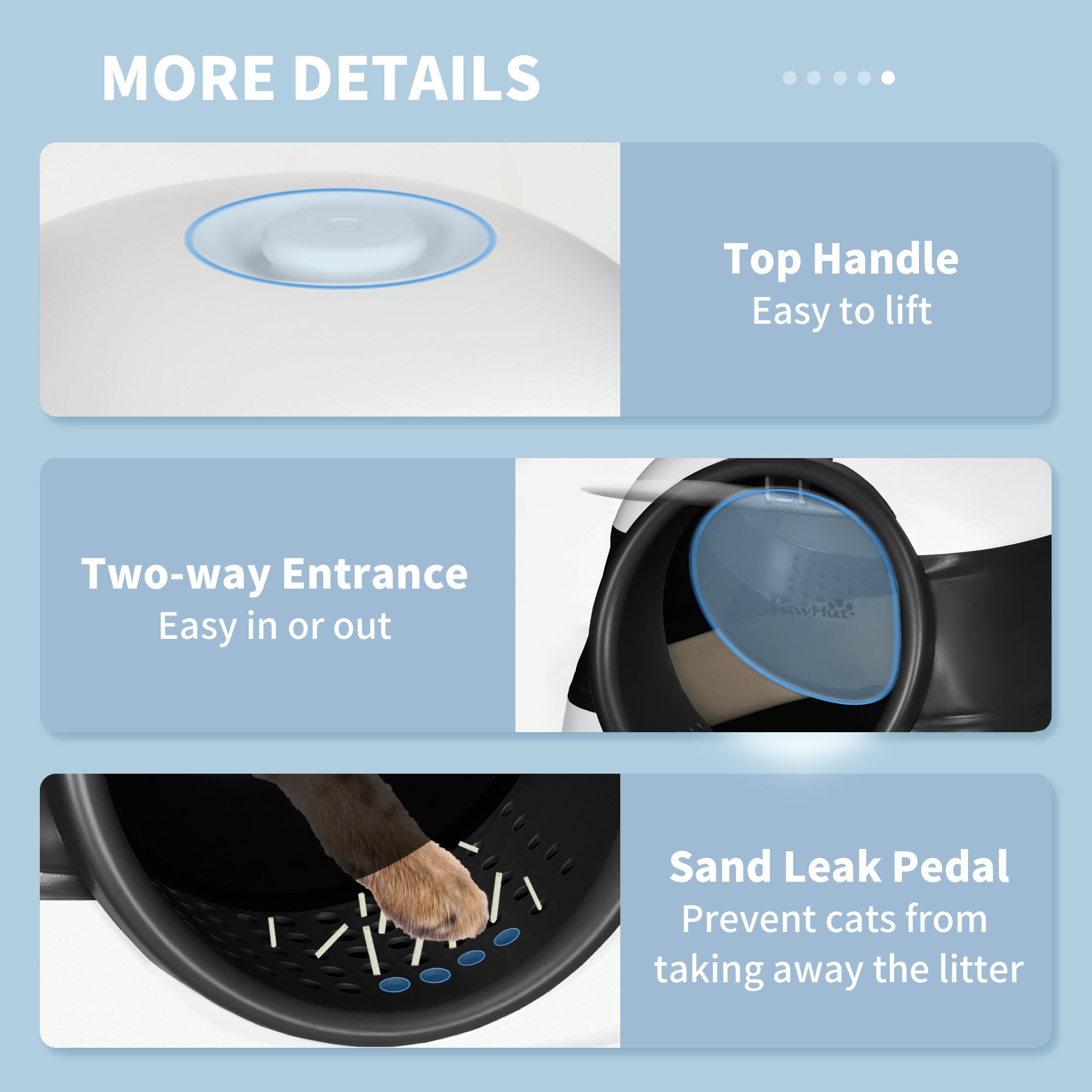 Ultimate Dome Covered Cat Litter Box with Lid Odor Control