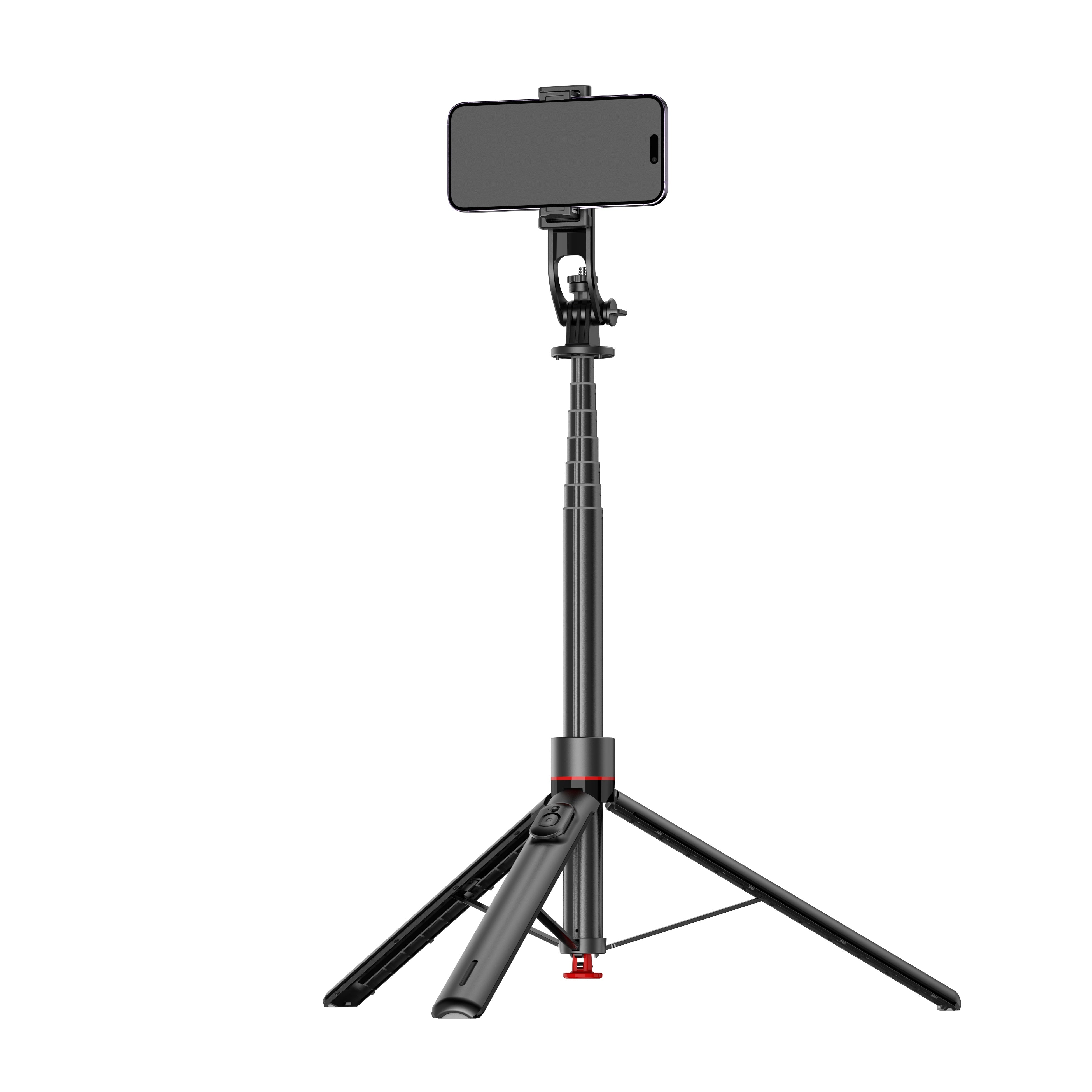 Selfie Stick Tripod with Fill Light Remote Extendable Phone Stand