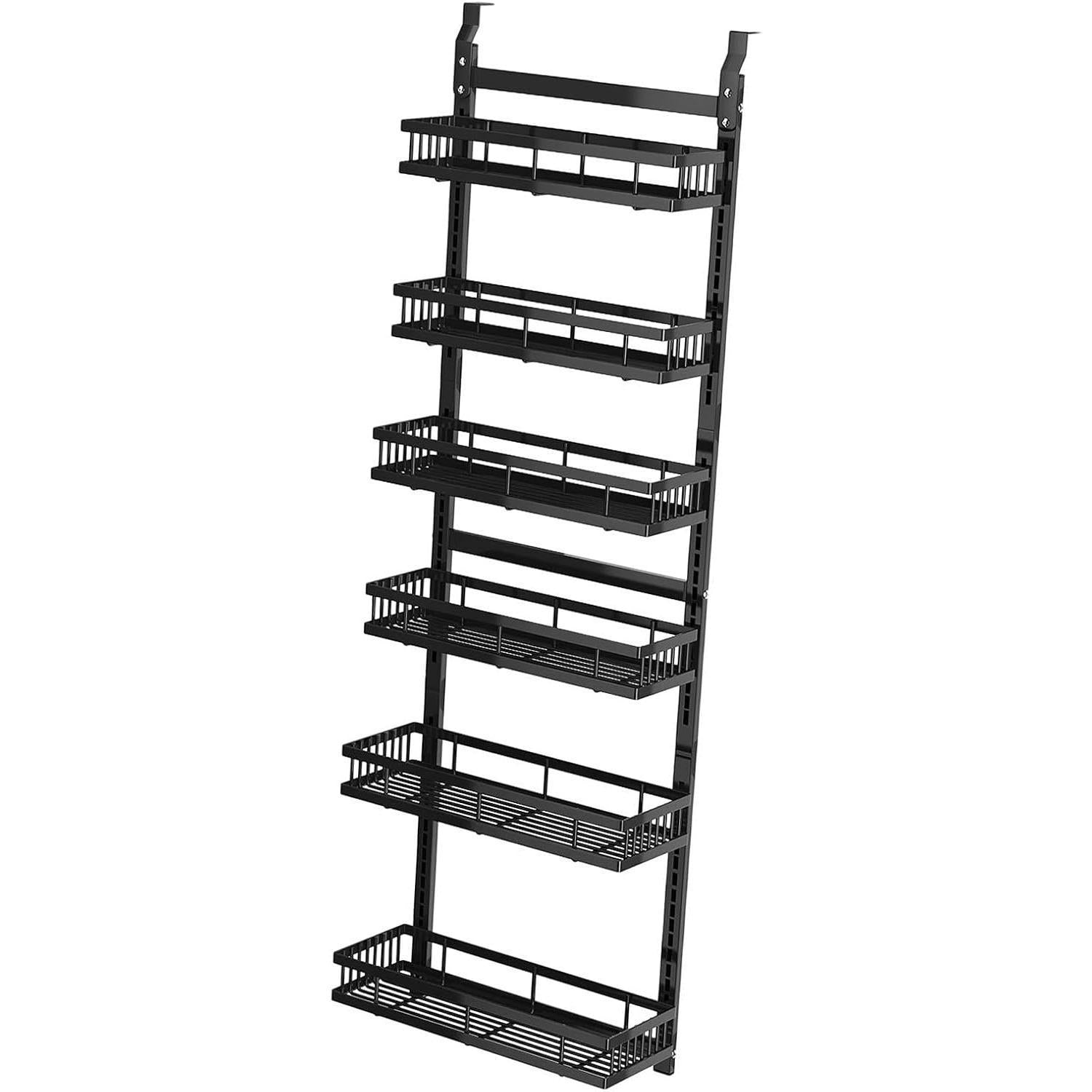 Behind Door Storage Rack Metal Hanging Spice Organizer Adjustable