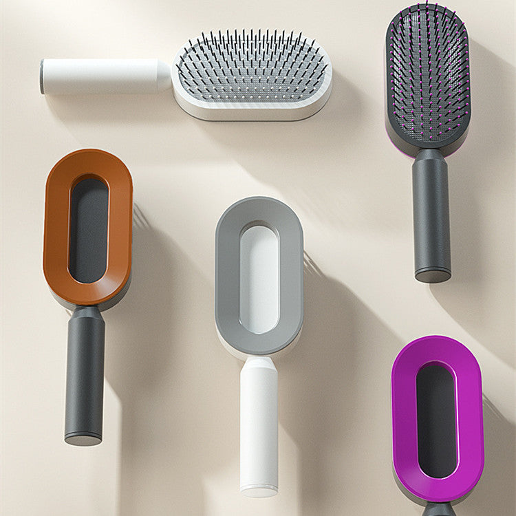 Self Cleaning Hair Brush with Scalp Massage & Detangling