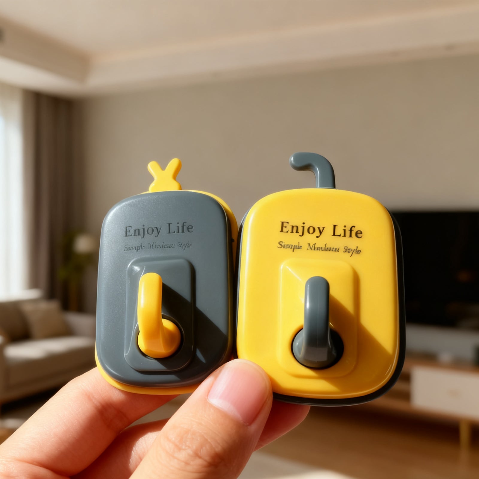 Letter Hanging Hook Yellow Blue Wall Hook Organizer 2818