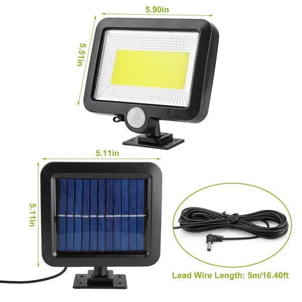 Solar Motion Sensor Wall Light 100 LED Waterproof Security Lamp