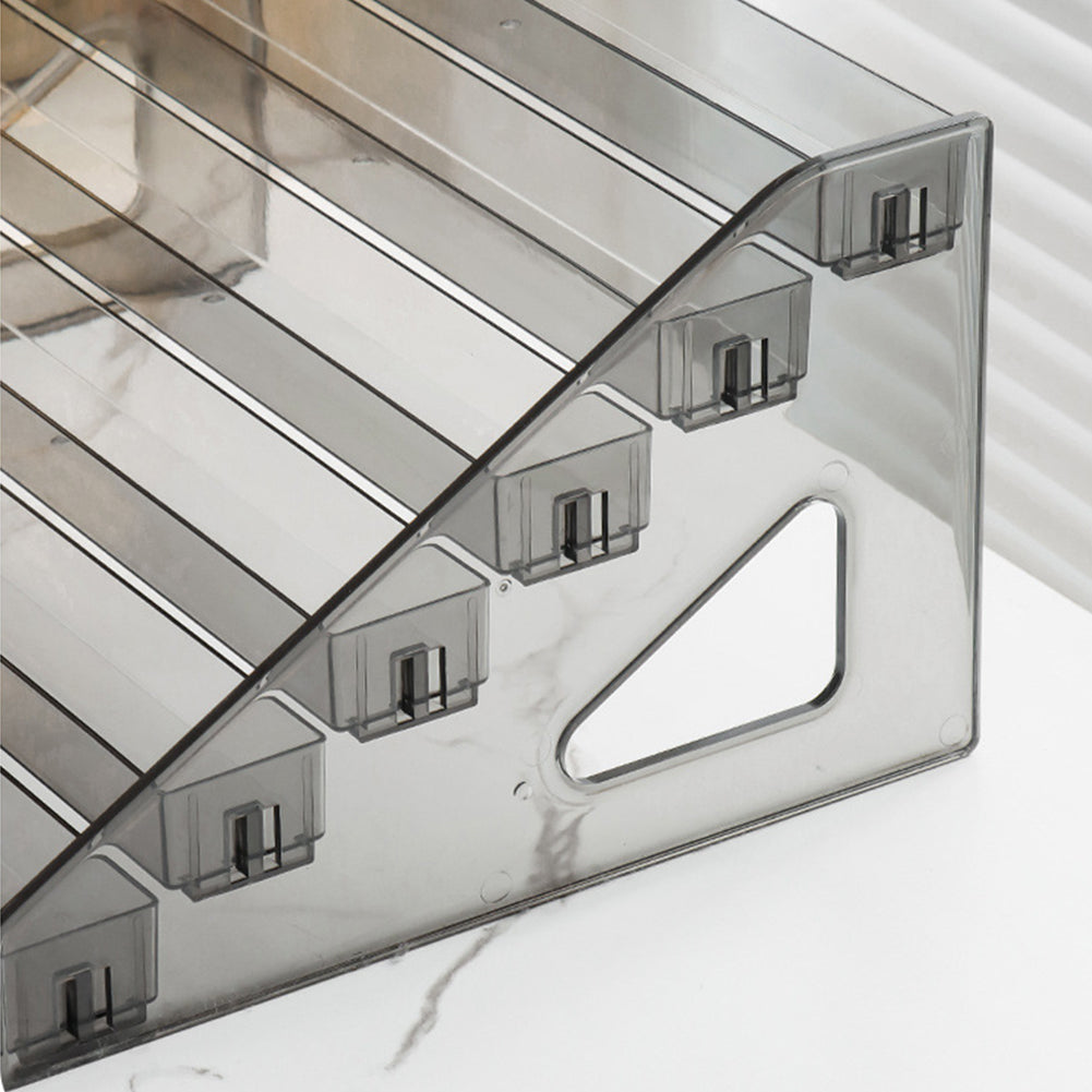 7-Tier Acrylic Card Display Rack Clear Organizer Shelf Stand