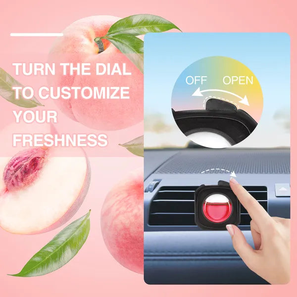 6-Pack Honey Peach Scent Car Vent Clip Air Freshener Long Lasting