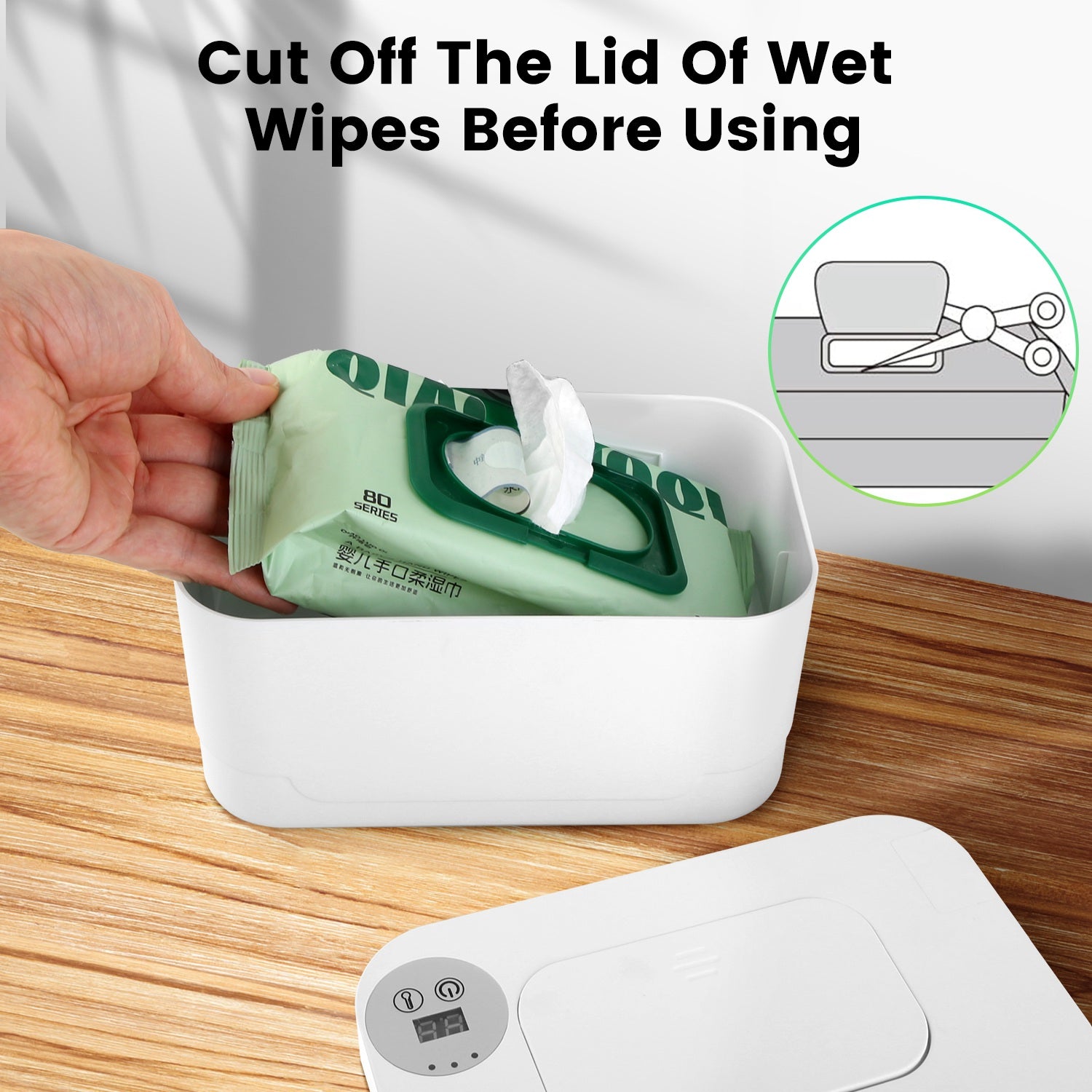 Baby Wipe Warmer Type C Portable Wet Wipes Dispenser