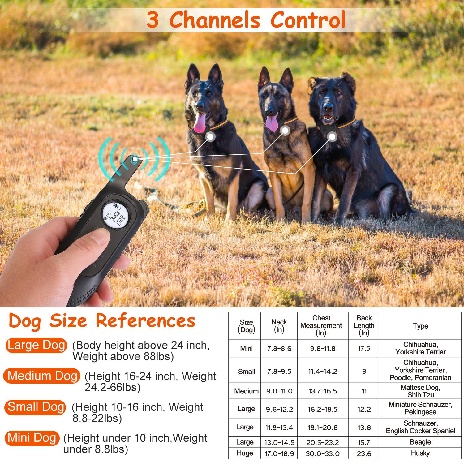 Rechargeable Dog Training Collar with Remote – Waterproof Beep & Vibration Training System